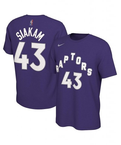 Men's Pascal Siakam Purple Toronto Raptors 2020/21 Earned Edition Name Number T-shirt $16.92 T-Shirts