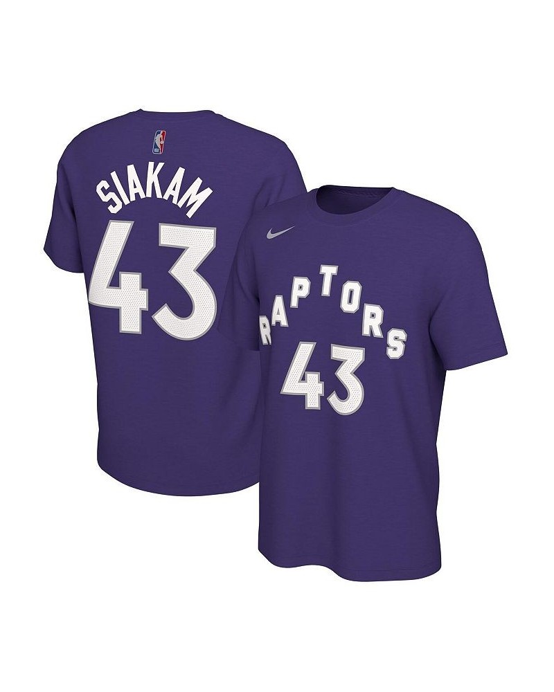 Men's Pascal Siakam Purple Toronto Raptors 2020/21 Earned Edition Name Number T-shirt $16.92 T-Shirts