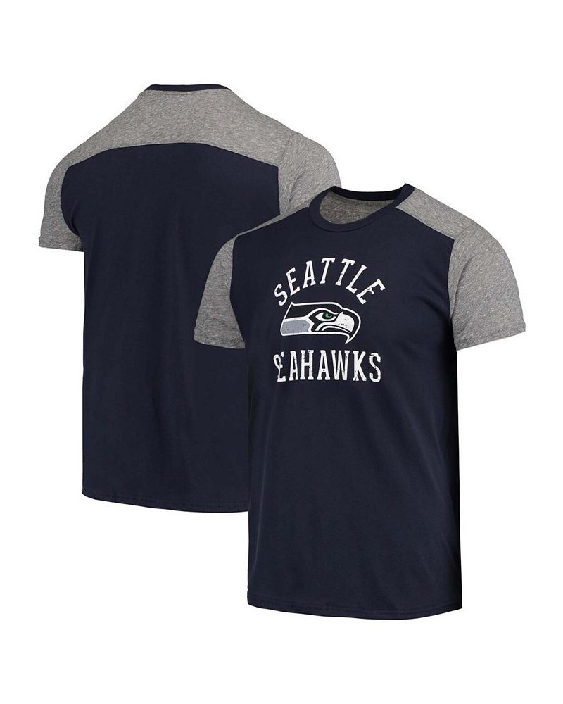 Men's College Navy, Gray Seattle Seahawks Field Goal Slub T-shirt $29.69 T-Shirts