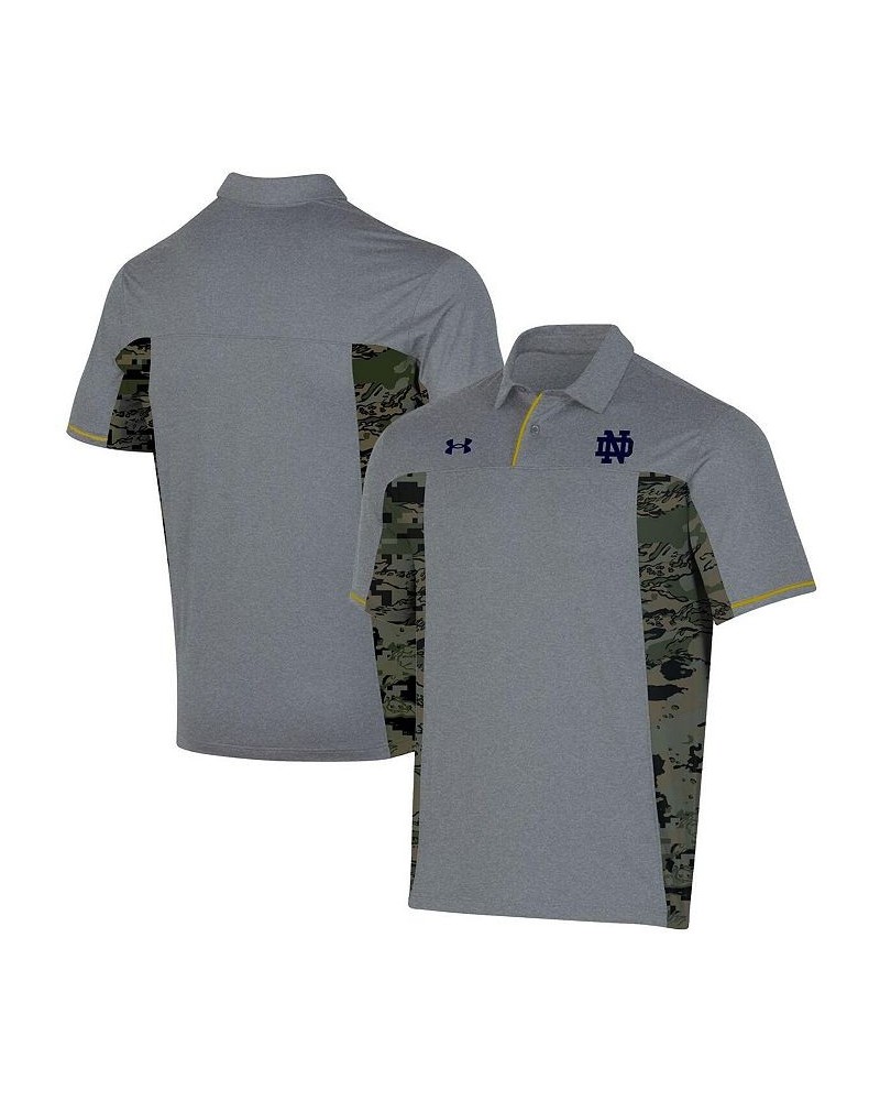 Men's Gray Notre Dame Fighting Irish Freedom Polo Shirt $55.00 Polo Shirts