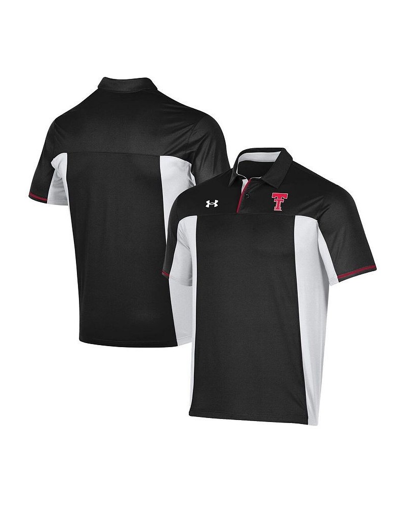 Men's Black Texas Tech Red Raiders Throwback Special Game Polo Shirt $46.00 Polo Shirts