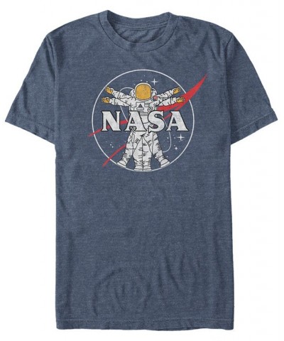 NASA Men's Astronaut Logo Short Sleeve T-Shirt Blue $17.50 T-Shirts