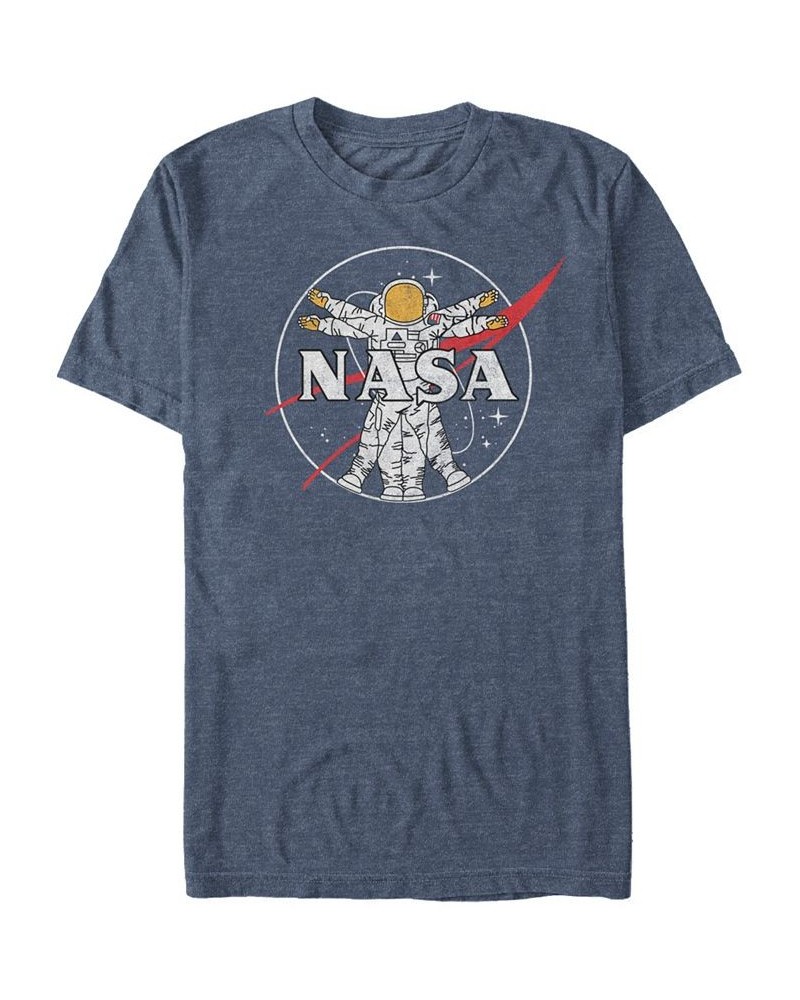 NASA Men's Astronaut Logo Short Sleeve T-Shirt Blue $17.50 T-Shirts