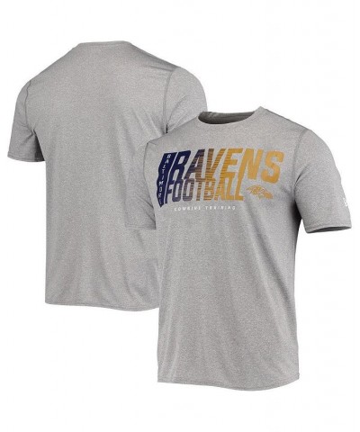 Men's Heathered Gray Baltimore Ravens Combine Authentic Game On T-shirt $17.20 T-Shirts