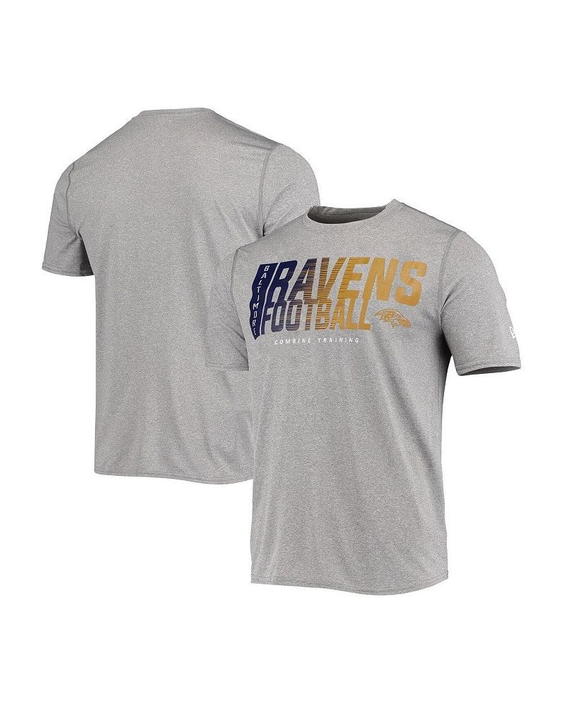 Men's Heathered Gray Baltimore Ravens Combine Authentic Game On T-shirt $17.20 T-Shirts