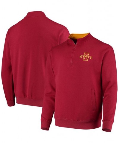 Men's Cardinal Iowa State Cyclones Tortugas Logo Quarter-Zip Jacket $35.99 Sweatshirt