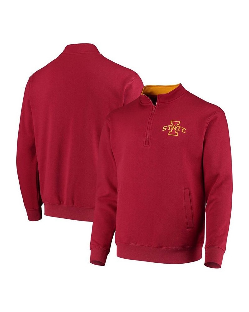 Men's Cardinal Iowa State Cyclones Tortugas Logo Quarter-Zip Jacket $35.99 Sweatshirt