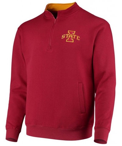 Men's Cardinal Iowa State Cyclones Tortugas Logo Quarter-Zip Jacket $35.99 Sweatshirt