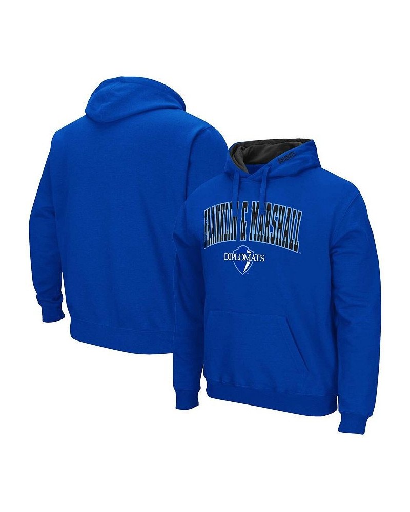 Men's Blue Franklin & Marshall Diplomats Arch & Logo Pullover Hoodie $34.19 Sweatshirt