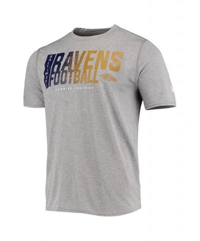 Men's Heathered Gray Baltimore Ravens Combine Authentic Game On T-shirt $17.20 T-Shirts