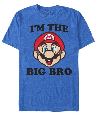 Nintendo Men's Super Mario Big Bro Short Sleeve T-Shirt Blue $14.70 T-Shirts