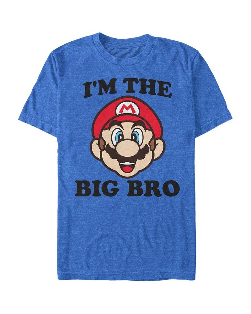 Nintendo Men's Super Mario Big Bro Short Sleeve T-Shirt Blue $14.70 T-Shirts