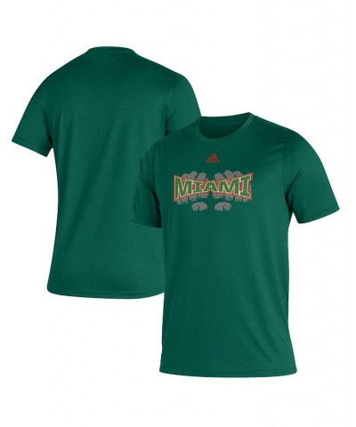 Men's Green Miami Hurricanes Touchdown Ring Creator T-shirt $23.84 T-Shirts