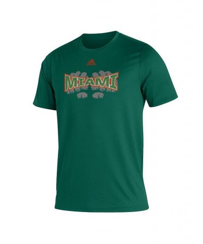 Men's Green Miami Hurricanes Touchdown Ring Creator T-shirt $23.84 T-Shirts