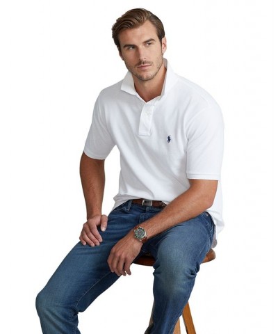 Men's Big & Tall Classic-Fit Cotton Mesh Polo White $55.20 Polo Shirts