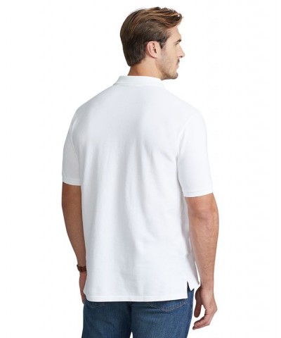 Men's Big & Tall Classic-Fit Cotton Mesh Polo White $55.20 Polo Shirts