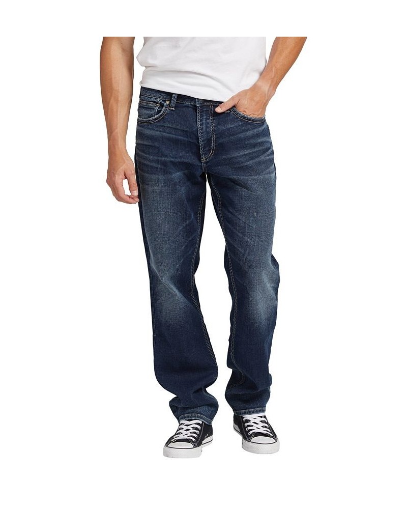 Men's Eddie Athletic Fit Tapered Leg Jeans Blue $49.02 Jeans