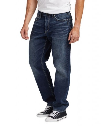 Men's Eddie Athletic Fit Tapered Leg Jeans Blue $49.02 Jeans