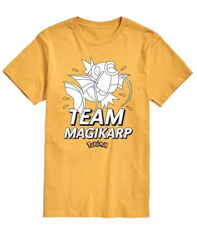 Men's Pokemon Team Magikarp Graphic T-shirt Yellow $16.10 T-Shirts