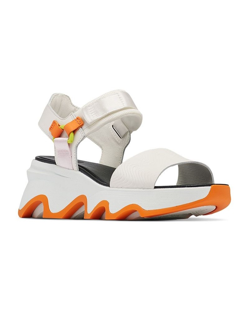 Women's Kinetic Impact Ankle-Strap Sport Platform Sandals White $56.55 Shoes