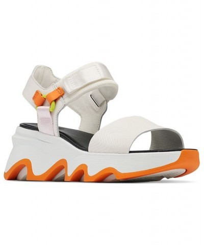 Women's Kinetic Impact Ankle-Strap Sport Platform Sandals White $56.55 Shoes