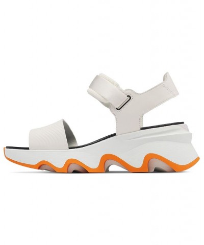 Women's Kinetic Impact Ankle-Strap Sport Platform Sandals White $56.55 Shoes