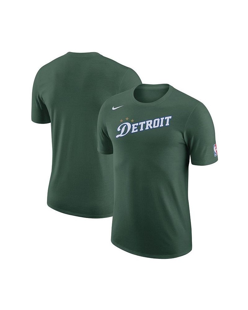 Men's Green Detroit Pistons 2022/23 City Edition Essential Logo Performance T-shirt $25.19 T-Shirts