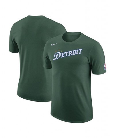 Men's Green Detroit Pistons 2022/23 City Edition Essential Logo Performance T-shirt $25.19 T-Shirts