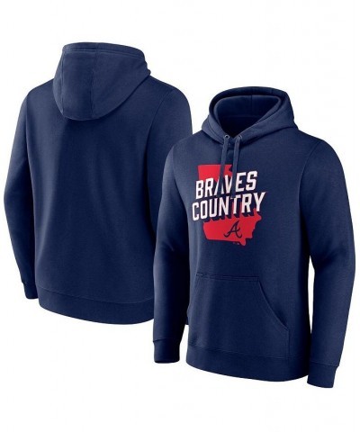 Men's Branded Navy Atlanta Braves Hometown Collection Team Pullover Hoodie $42.39 Sweatshirt