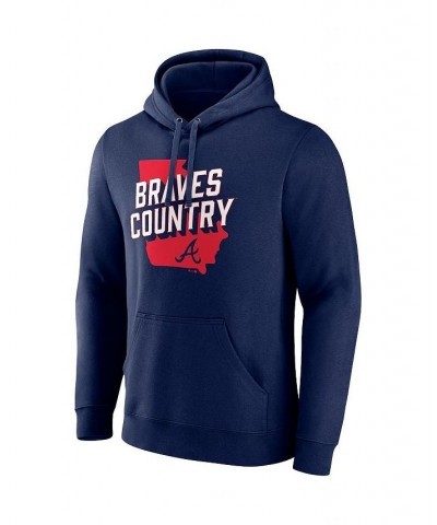 Men's Branded Navy Atlanta Braves Hometown Collection Team Pullover Hoodie $42.39 Sweatshirt