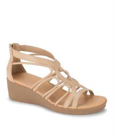 Women's Kitra Wedge Sandal Tan/Beige $39.10 Shoes