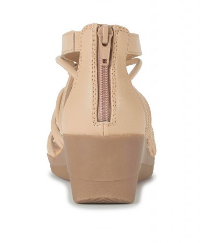 Women's Kitra Wedge Sandal Tan/Beige $39.10 Shoes