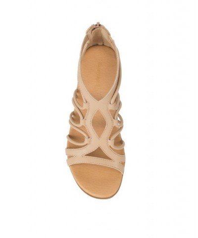 Women's Kitra Wedge Sandal Tan/Beige $39.10 Shoes