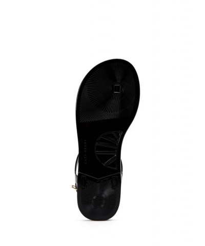 Women's Iconic Geli Toe Post Flat Sandals Sea Shell Black $31.74 Shoes