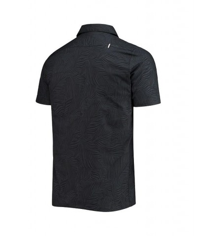 Men's Black Austin FC Abstract Palm Button-Up Shirts $30.10 Shirts