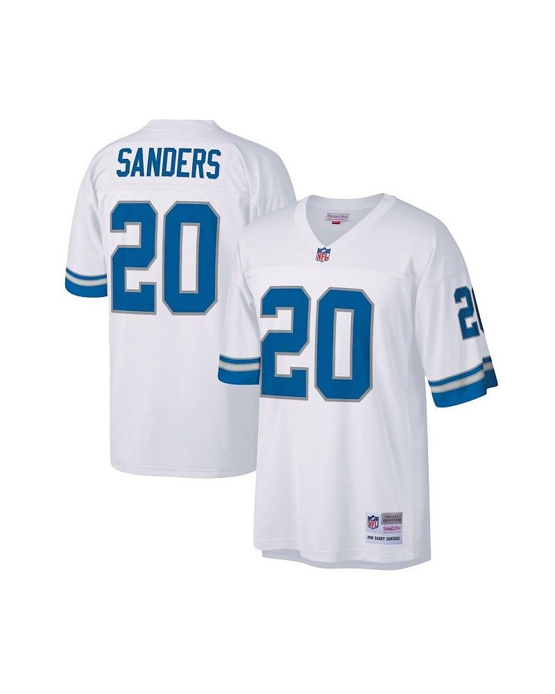 Men's Barry Sanders White Detroit Lions Legacy Replica Jersey $79.90 Jersey