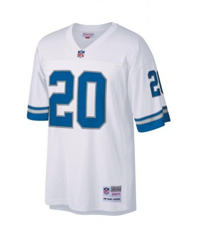 Men's Barry Sanders White Detroit Lions Legacy Replica Jersey $79.90 Jersey