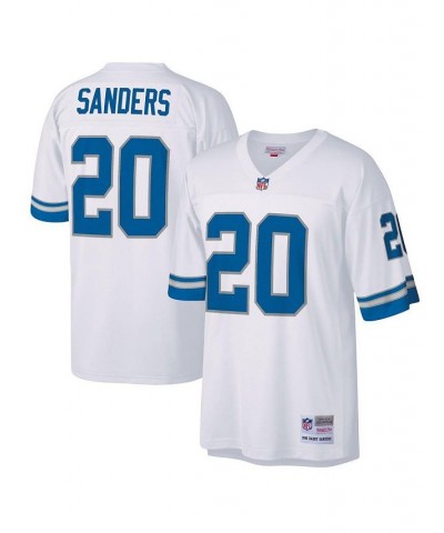 Men's Barry Sanders White Detroit Lions Legacy Replica Jersey $79.90 Jersey