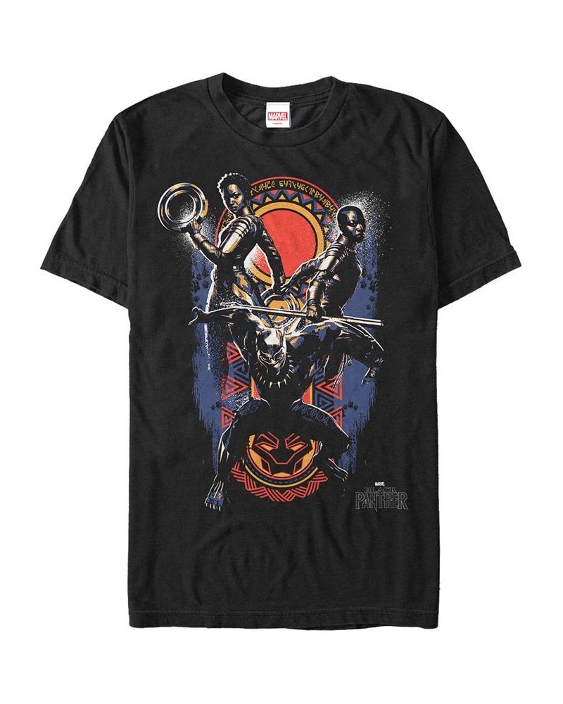 Marvel Men's Black Panther The Big Three Group Shot Short Sleeve T-Shirt Black $15.40 T-Shirts