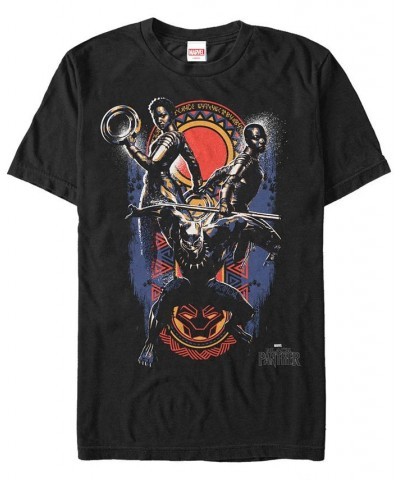 Marvel Men's Black Panther The Big Three Group Shot Short Sleeve T-Shirt Black $15.40 T-Shirts