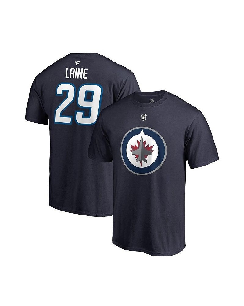 Men's Branded Patrik Laine Navy Winnipeg Jets Authentic Stack Name and Number T-shirt $16.65 T-Shirts