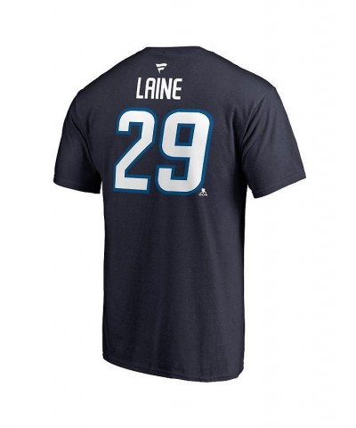 Men's Branded Patrik Laine Navy Winnipeg Jets Authentic Stack Name and Number T-shirt $16.65 T-Shirts