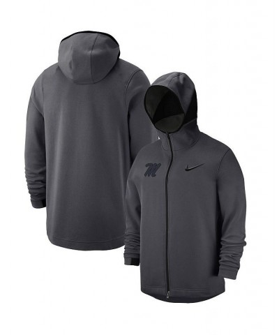 Men's Anthracite Ole Miss Rebels Tonal Showtime Full-Zip Hoodie Jacket $46.80 Jackets