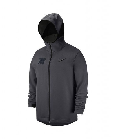 Men's Anthracite Ole Miss Rebels Tonal Showtime Full-Zip Hoodie Jacket $46.80 Jackets