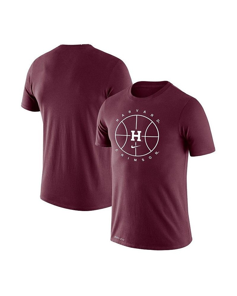 Men's Crimson Harvard Crimson Basketball Icon Legend Performance T-shirt $21.00 T-Shirts