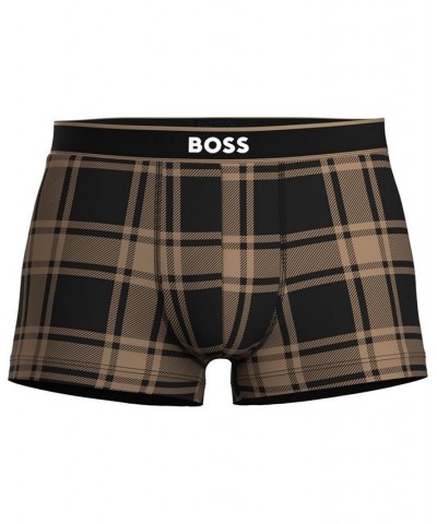 HUGO Men's 24 Plaid Trunks Tan/Beige $22.04 Underwear