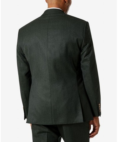 Men's Classic-Fit Wool Suit Jacket Green Flannel $68.40 Suits