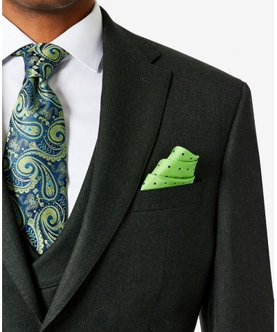 Men's Classic-Fit Wool Suit Jacket Green Flannel $68.40 Suits