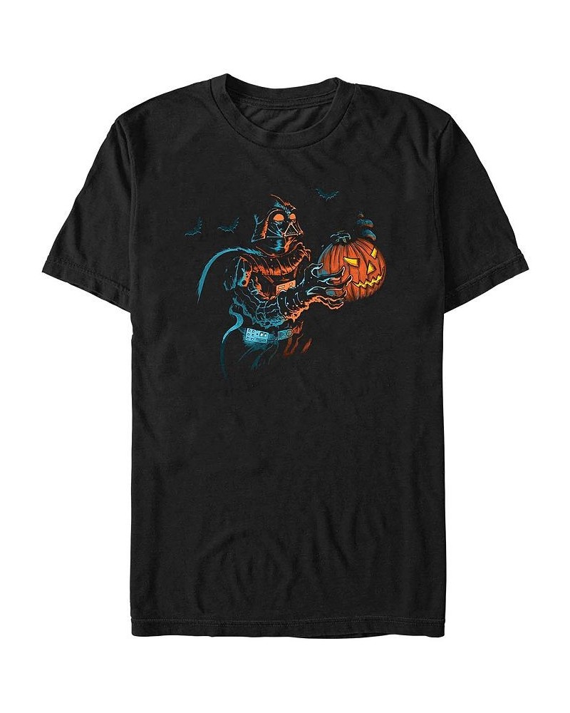 Men's Star Wars Spooky Vader Short Sleeves T-shirt Black $16.45 T-Shirts