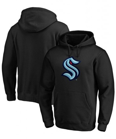 Men's Big and Tall Black Seattle Kraken Primary Logo Pullover Hoodie $27.06 Sweatshirt